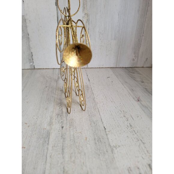 Metal Golden glitter Angel horn figure Xmas religious wings - Picture 7 of 7